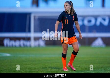 MARBELLA, SPANIEN - 9. APRIL: Lieke Martens aus den Niederlanden beim Freundschaftsspiel der Frauen-Internationale zwischen Spanien und den Niederlanden im Estadio Munic Stockfoto