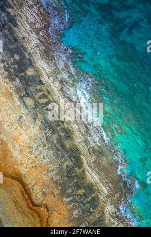 Blick auf das traditionelle griechische Dorf Milatos, Kreta, Griechenland. Stockfoto