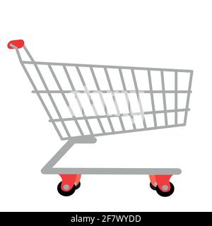Warenkorb im Supermarkt-Vektorbild Stock Vektor