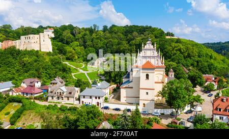 Luftaufnahme der historischen Stadt Kazimierz Dolny nad Wisla in Polen Stockfoto