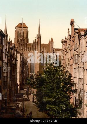 Frauengasse, Danzig, Westpreußen, Deutschland z. B., Danzig, Polen, um 1900 Stockfoto