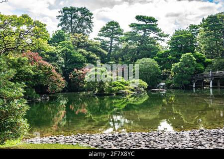 Kyoto, Japan, Asien - September 3, 2019: Blick auf die gosho Kyoto Imperial Palace Garden Stockfoto