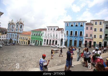 salvador, bahia / brasilien - 26. oktober 2018: Blick auf die Pelourinho, Historisches Zentrum von Salvador. *** Ortsüberschrift *** Stockfoto