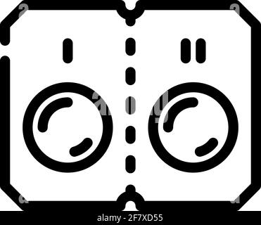 Pillen, die in zwei Dosen geteilt Linie Symbol Vektor-Illustration Stock Vektor