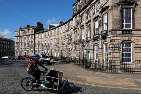 Drummond Place, Edinburgh New Town Straßen, gehobene Wohnungen, Edinburgh, Schottland Stockfoto