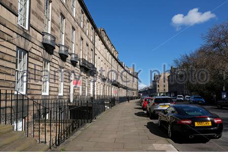 Abercromby Place, Edinburgh New Town Straßen, gehobene Wohnungen, Edinburgh, Schottland Stockfoto