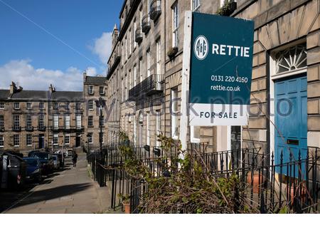 Nelson Street und Northumberland Street, gehobene Wohnungen, Edinburgh New Town Street, Edinburgh, Schottland Stockfoto