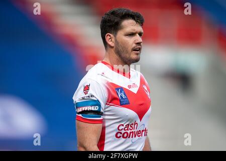 Lachlan Coote (1) aus St. Helens in , am 4/10/2021. (Foto von Craig Thomas/News Images/Sipa USA) Stockfoto