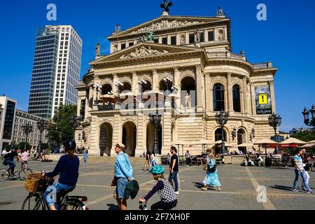 14.09.2019, Frankfurt am Main, Hessen, Deutschland - die Alte Oper in Frankfurt am Opernplatz Stockfoto