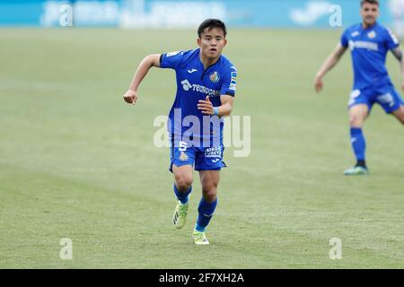 Takefusa Kubo (Getafe), 10. APRIL 2021 - Fußball / Fußball : Spanisches 'La Liga Santander' Spiel zwischen Getafe CF - Cadiz CF im Coliseum Alfonso Perez in Getafe, Spanien. (Foto von Mutsu Kawamori/AFLO) Stockfoto