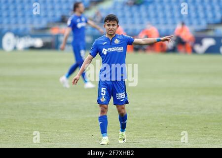 Takefusa Kubo (Getafe), 10. APRIL 2021 - Fußball / Fußball : Spanisches 'La Liga Santander' Spiel zwischen Getafe CF - Cadiz CF im Coliseum Alfonso Perez in Getafe, Spanien. (Foto von Mutsu Kawamori/AFLO) Stockfoto