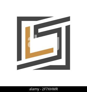 Ursprüngliches Design der Vorlage für das SL-Logo mit Buchstabenzeichen. Kreatives, abstraktes LS-Logo im Buchstaben. Logo mit verknüpftem Buchstaben LS. Stock Vektor