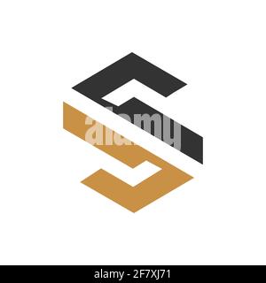 Ursprüngliches Design der Vorlage für das SL-Logo mit Buchstabenzeichen. Kreatives, abstraktes LS-Logo im Buchstaben. Logo mit verknüpftem Buchstaben LS. Stock Vektor