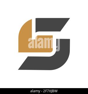Ursprüngliches Design der Vorlage für das SL-Logo mit Buchstabenzeichen. Kreatives, abstraktes LS-Logo im Buchstaben. Logo mit verknüpftem Buchstaben LS. Stock Vektor