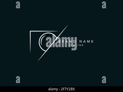 Ein Strichkunst-Symbol Logo der Kamera, Minimal Photography Logo-Symbol Stock Vektor