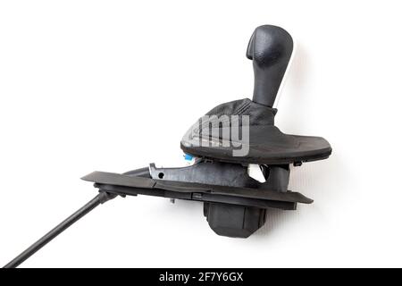 Ersatzteil auf einem weißen, isolierten Hintergrund auf einem Foto studio zum Verkauf bei einem Auto-Parsing oder Ersatz in einem Car Service Center - Automatische Übertragung Stockfoto