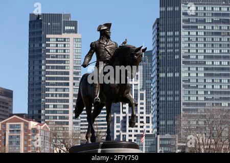 Statue von George Washington, Boston Public Garden Stockfoto