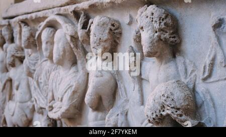 Detail des Grabes in der Kathedrale von salerno, italien Stockfoto