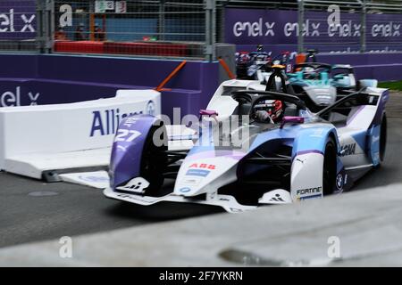 Circuito Cittadino dell&#39;EUR, Rom, Italien, 10 Apr 2021, #27 Jake Dennis (GBR) - BMW i Andretti Motorsport während des ePrix von Rom 2021, 3. Lauf der Formel-E-Weltmeisterschaft 2020-21, Formel E - Foto Daniele Nicli / LM Credit: Live Media Publishing Group/Alamy Live News Stockfoto