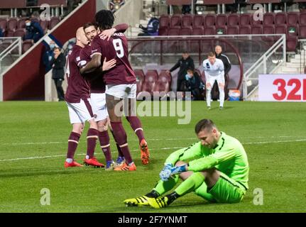 Scottish Championship - Heart of Midlothian / Alloa Athletic. Tynecastle Park, Edinburgh, Midlothian, Großbritannien. 23/01/2021 Hearts spielen Gastgeber zu Alloa Athlet Stockfoto