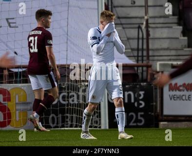 Scottish Championship - Heart of Midlothian / Alloa Athletic. Tynecastle Park, Edinburgh, Midlothian, Großbritannien. 23/01/2021 Hearts spielen Gastgeber zu Alloa Athlet Stockfoto