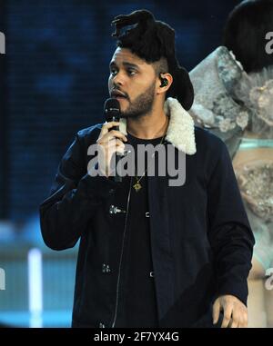 Der Weeknd auf der Startbahn während der Victoria's Secret Fashion Show 2015, die am Dienstag, den 10. November 2015 in New York City im Armory der Lexington Avenue stattfand. Foto von Jennifer Graylock-Graylock.com 917-519-7666 Stockfoto