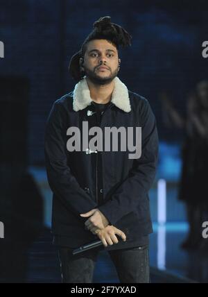 Der Weeknd auf der Startbahn während der Victoria's Secret Fashion Show 2015, die am Dienstag, den 10. November 2015 in New York City im Armory der Lexington Avenue stattfand. Foto von Jennifer Graylock-Graylock.com 917-519-7666 Stockfoto