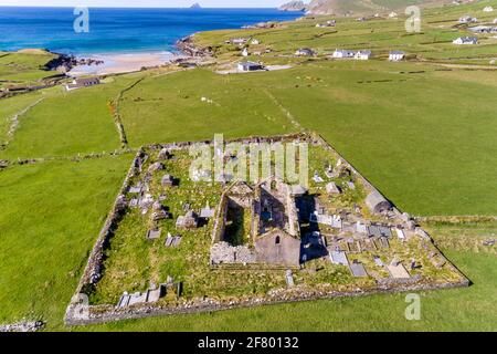 Der alte Friedhof, Glen, County Kerry, Irland Stockfoto