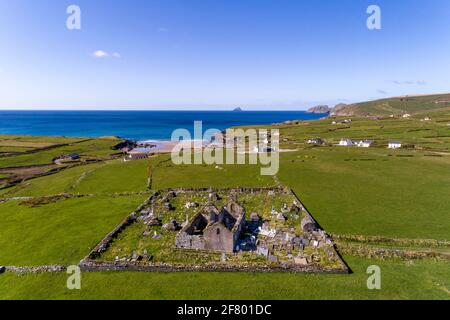 Der alte Friedhof, Glen, County Kerry, Irland Stockfoto