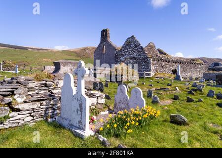 Der alte Friedhof, Glen, County Kerry, Irland Stockfoto