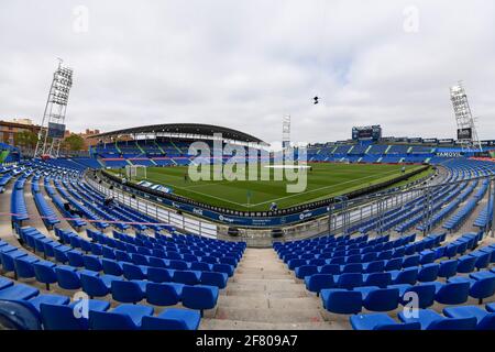 GETAFE, SPANIEN - APRIL 10: Gesamtansicht des Coliseum Alfonso Perez Heimstadion von Getafe CF während des La Liga Santander Spiels zwischen Getafe CF und Ca Stockfoto
