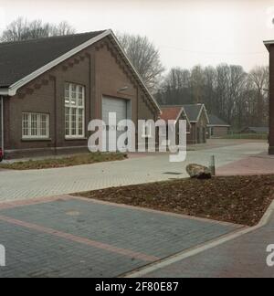 Einige der Gebäude auf dem Feld der Tapijnkazerne in Maastricht. Stockfoto