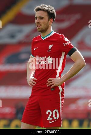 Liverpool, England, 10. April 2021. Diogo Jota von Liverpool während des Spiels der Premier League in Anfield, Liverpool. Bildnachweis sollte lauten: Darren Staples / Sportimage Credit: Sportimage/Alamy Live News Stockfoto