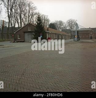 Eines der Gebäude auf dem Feld der Tapijnkazerne in Maastricht. Stockfoto