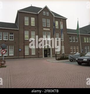Eines der Gebäude auf dem Feld der Tapijnkazerne in Maastricht. Stockfoto