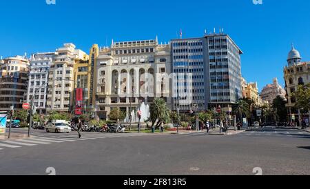 Valencia ist die Hauptstadt der autonomen Gemeinschaft Valencia Und die drittgrößte Stadt Spaniens Stockfoto