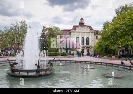 Ein Brunnen im Zentrum von Plovdiv, Bulgarien Stockfoto