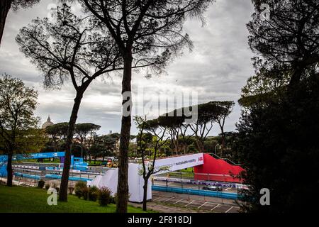 ABB-Brücke Ambiente während des Rom ePrix 2021, 3. Lauf der Formel-E-Weltmeisterschaft 2020-21, auf dem Circuito Cittadino dell'EUR vom 9. Bis 11. April, in Rom, Italien - Photo Germain Hazard / DPPI Stockfoto