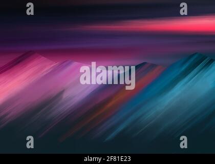 Handgemachte digitale Illustration oder Malerei eines abstrakten bunten Hintergrund oder Textur Stockfoto