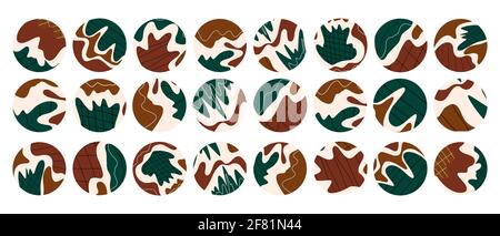 Großes Set mit verschiedenen Highlight-Covern. Stockfoto