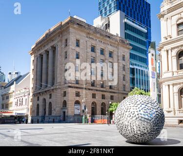 Brisbane, Queensland, Australien – 10. April 2021: Das Gebäude der Bank of New South Wales in Brisbane Stockfoto