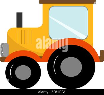 Spielzeugtraktor. Bauwagen für Kinder Illustration. Stock Vektor