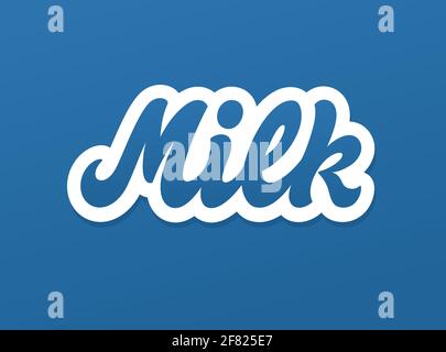 Vektorbeschriftung für Milch Stock Vektor