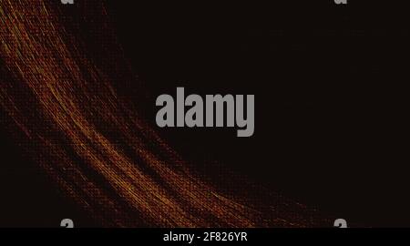 Abstract Orange Light Microchip Technologie auf dunklem schwarzem Zukunftshintergrund, Hi-Tech und Speed Netzwerk Konzept Design, Vektor-Illustration. Stock Vektor