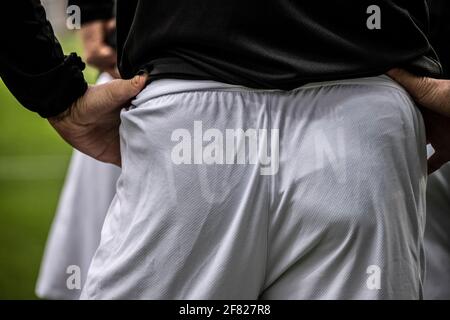 Zlatan Ibrahimovic (Mailand) Unterhose ; 10. April; 2021 - Fußball : Italienische Meisterschaft 2020 2021 ; 30Tag ; Spiel zwischen Parma 1-3 Mailand im Ennio Tardini Stadion ; Parma, Italien; Unterhose ;( Foto von aicfoto)(ITALIEN) [0855] Stockfoto