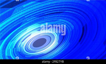 Digital Circle Technologie Hintergrund, Hi-Tech und Security Konzept Design, Freier Platz für Text in Put, Vektor-Illustration. Stock Vektor