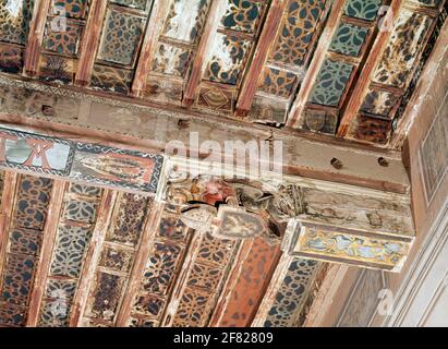 TECHUMBRE DEL SALON DEL TANTO MONTA - SIGLO XV. Lage: CATEDRAL. HUESCA. SPANIEN. Stockfoto