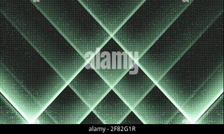 Abstract Green Cyber Technology Hintergrund, Digital und Verbindung Konzept Design, Vektor-Illustration. Stock Vektor