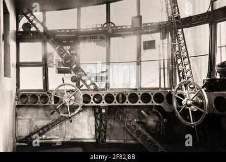 Blick in die Passagierkabine des Graf Zeppelin Luftschiffs. Stockfoto