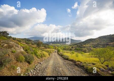 Wunderschöne Landschaften auf dem karischen Weg. Ägäis, Türkei. Stockfoto